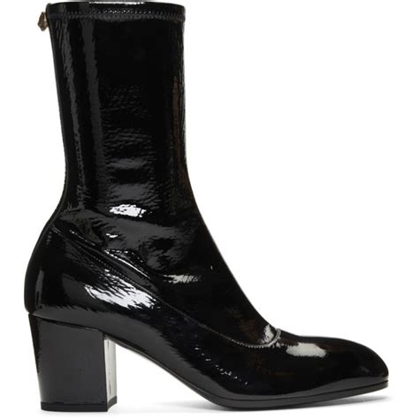 gucci black patent print boots|Gucci ladies boots.